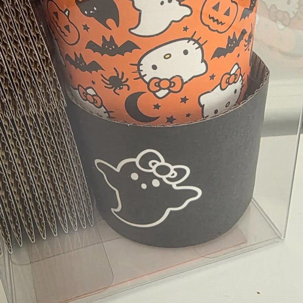 HELLO KITTY 16 oz Paper Cups w/ Lids and Sleeves | Coffee Hot Cocoa Tea | NEW